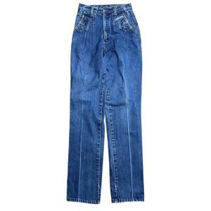 Vintage Rocky Mountain Jeans Bareback High Waist Womens 25x35 Western Denim USA